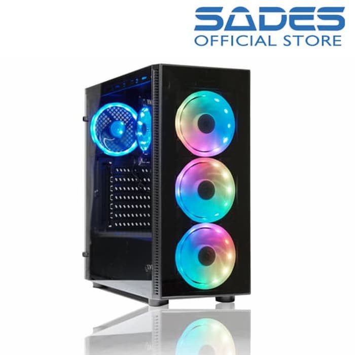 casing gaming SADES Ceberus RGB Fan