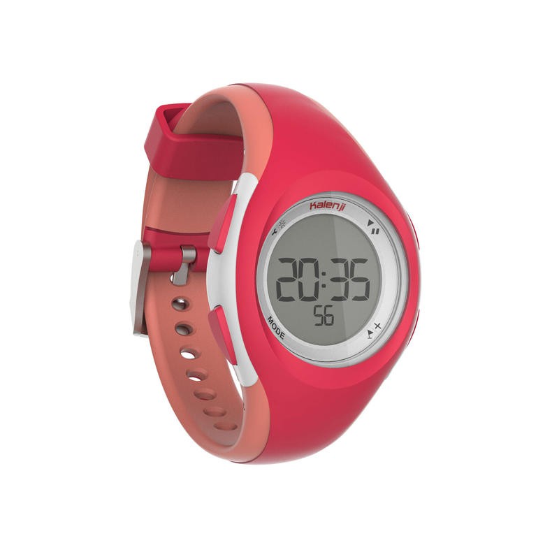 KALENJI W200S Jam Tangan Digital Timer Olahraga Wanita Dan Anak Original - Pink Coral