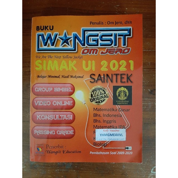 PRELOVED WANGSIT SIMAK UI SAINTEK 2021
