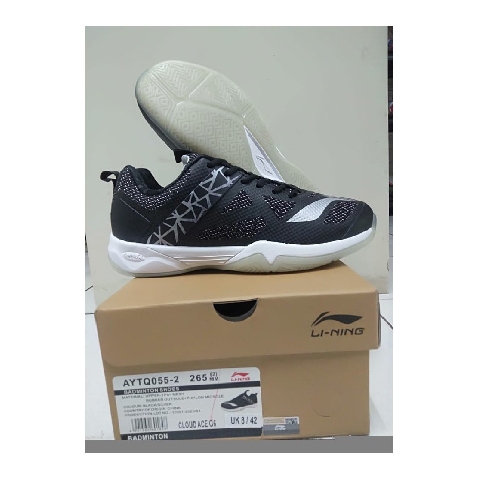 G6 - badminton ace Sepatu cloud li-ning BLACK GOLD Unik Murah