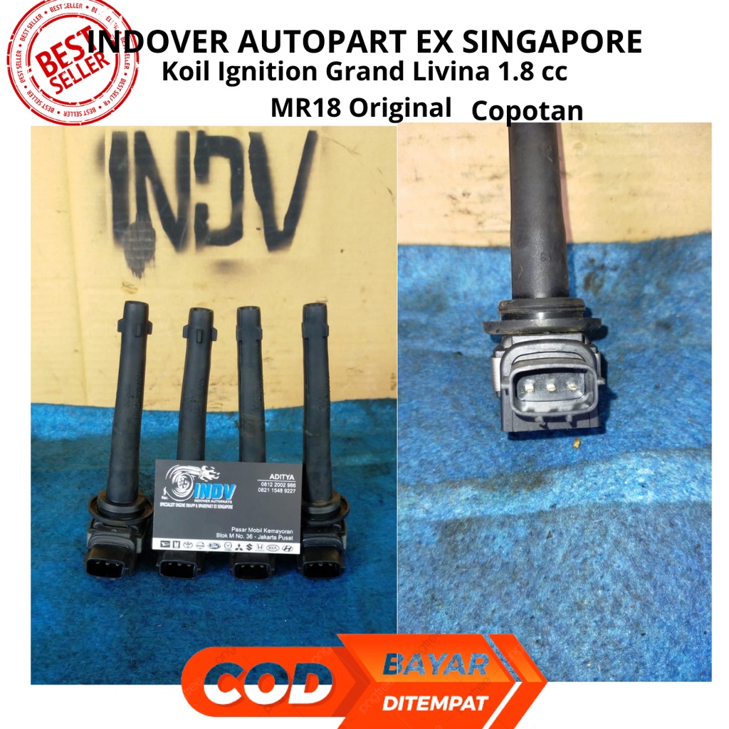Koil Coil Ignition Nissan Grand Livina 1.8 cc Ex Singapore MR18 Original Copotan