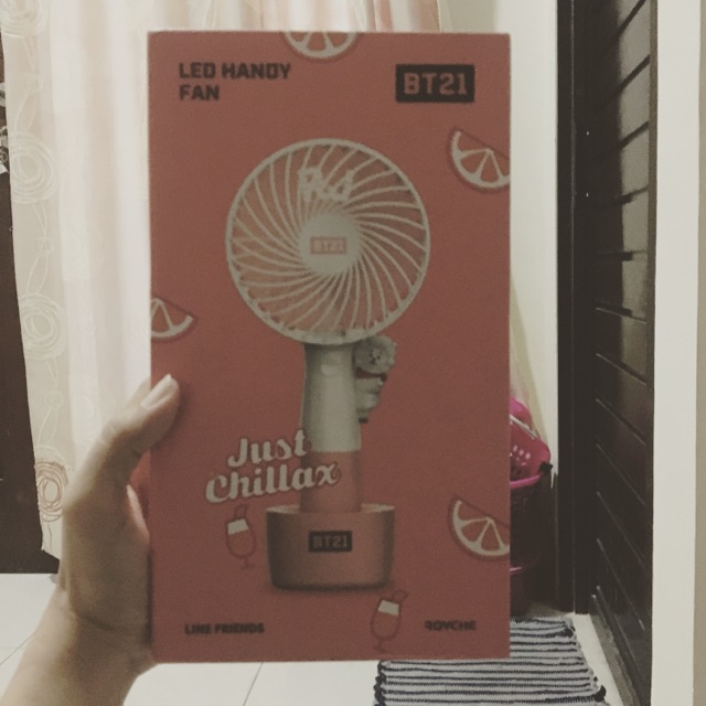 [READY STOCK] LED HANDY FAN BT21 RJ BY ROYCHE