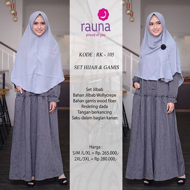 Rauna Gamis Set Hijab / RK-106 / Fashion Muslim