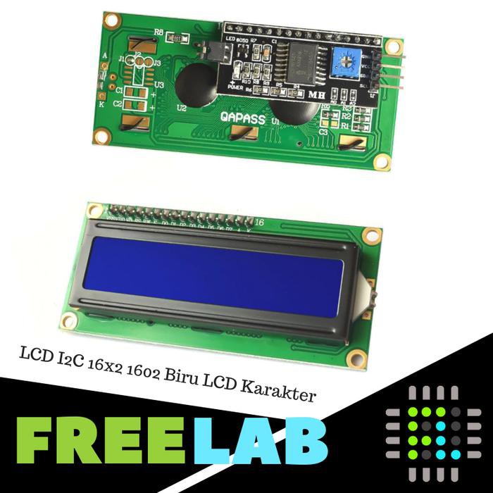 LCD I2C 16x2 1602 Biru LCD Karakter dengan Modul IIC I2C 4-wire