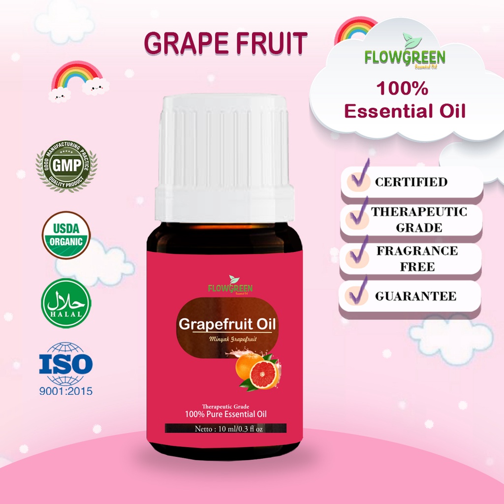 Flowgreen Grapefruit Essential Oil Pure Minyak Essensial Atsiri Aroma Terapi Diffuser Difuser