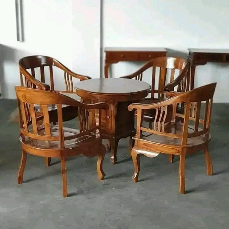 kursi teras lenong k4 jati/kursi minimalis/kursi santai/mursi malas/