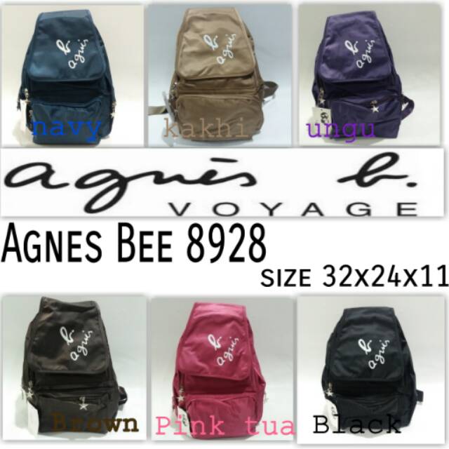 Tas backpack agnes b voyage 8928 ransel murah