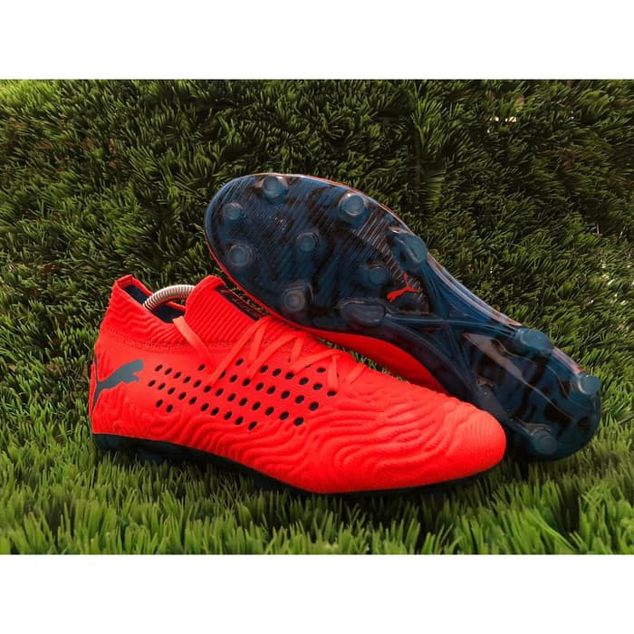 Soccer Puma Future 19.1 Netfit FG - Red Black Bleu Azure