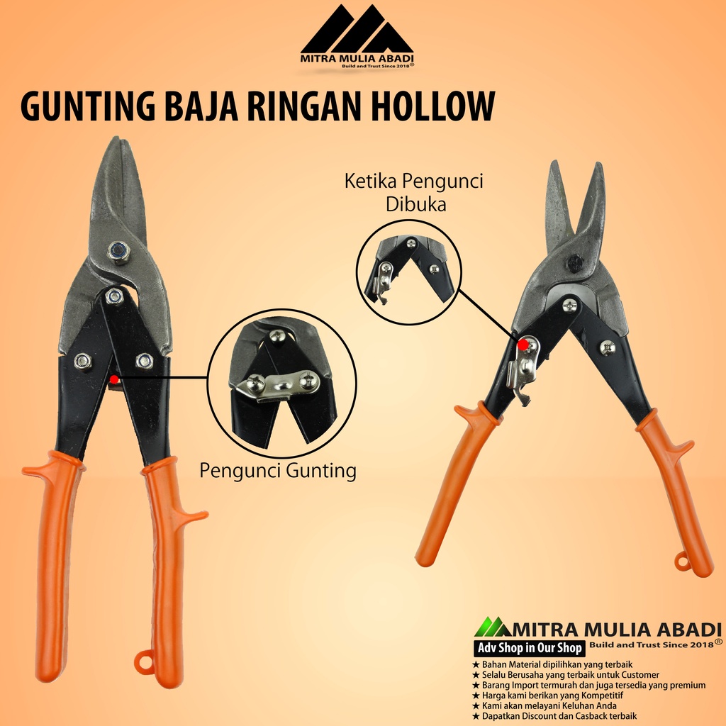 Gunting Baja Ringan Holo Kulit Stainles Karpet Seng STC