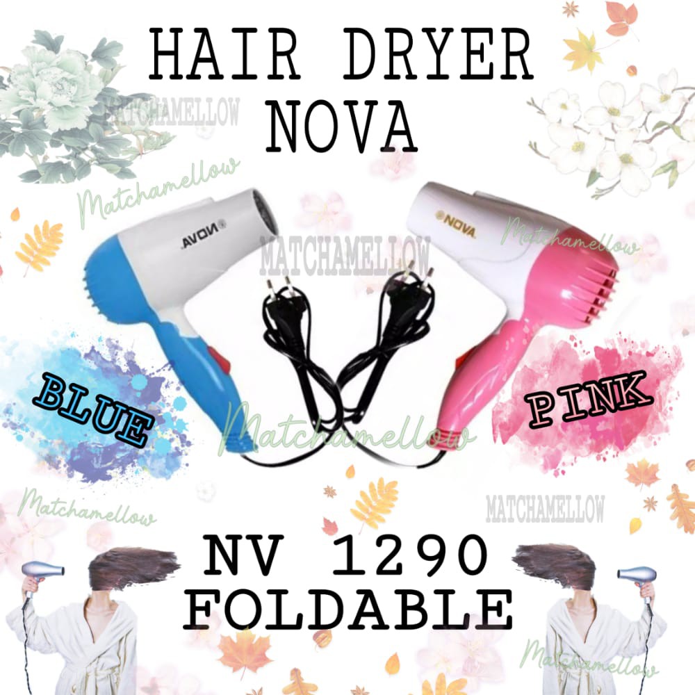 ❄️MATCHA❄️ HAIR DRYER NOVA 1290 FOLDABLE - PENGERING RAMBUT NOVA FOLDABLE 1000W