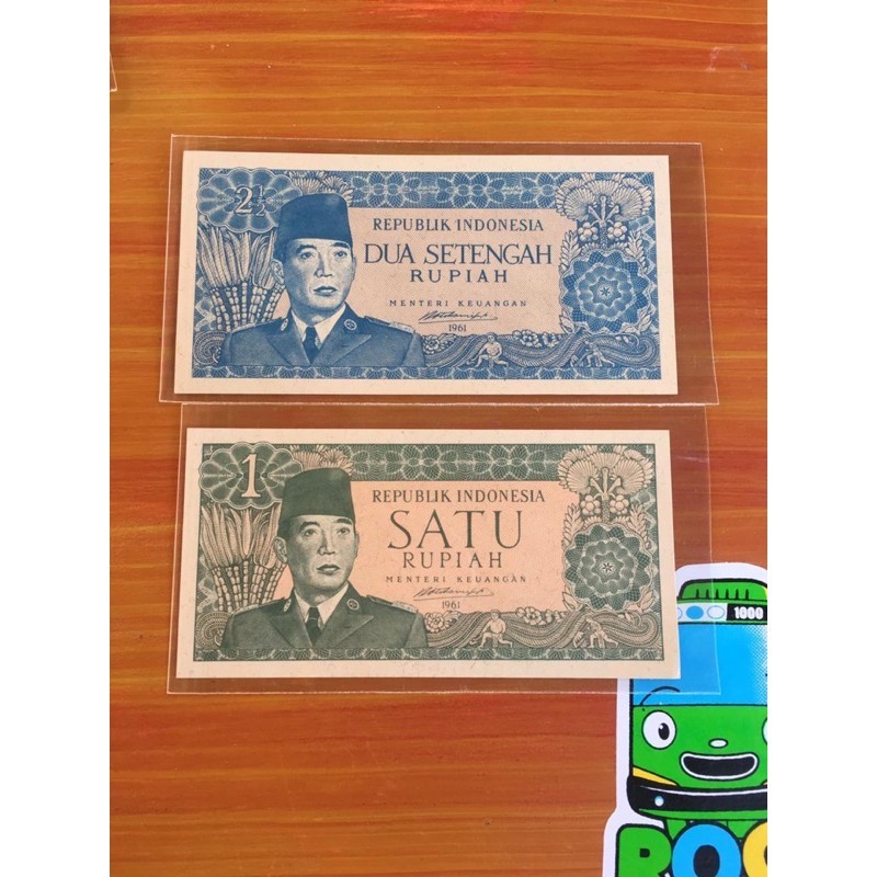 Uang Kuno Soekarno Bornet 1 Set UNC