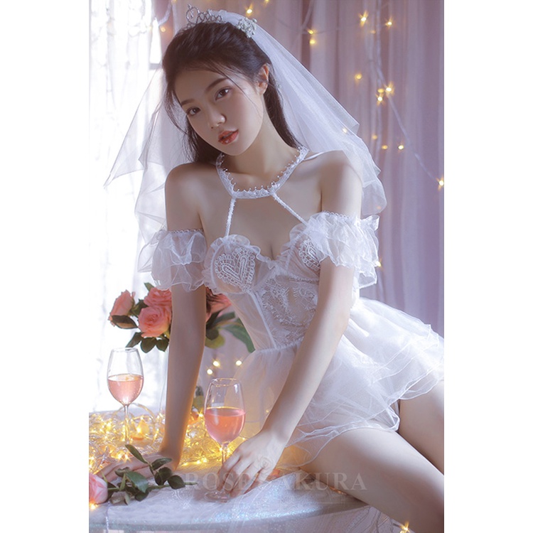 RR1536 LINGERIE Cosplay BRIDE GOWN STYLE | LINGERIE COSTUME COSPLAY KOSTUM Pengantin