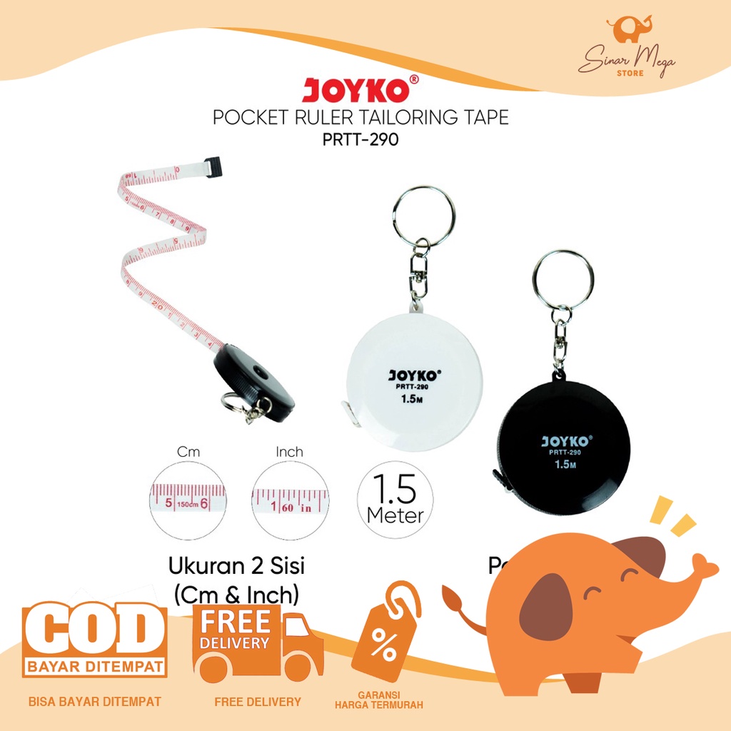 

Joyko Pocket Ruler PRTT-290 (Tailoring Tape) / Meteran Lucu Unik Murah