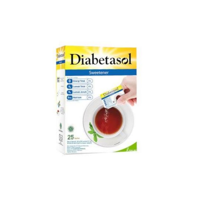 

diabetasol sweetener 25's isi 25 sachet / box