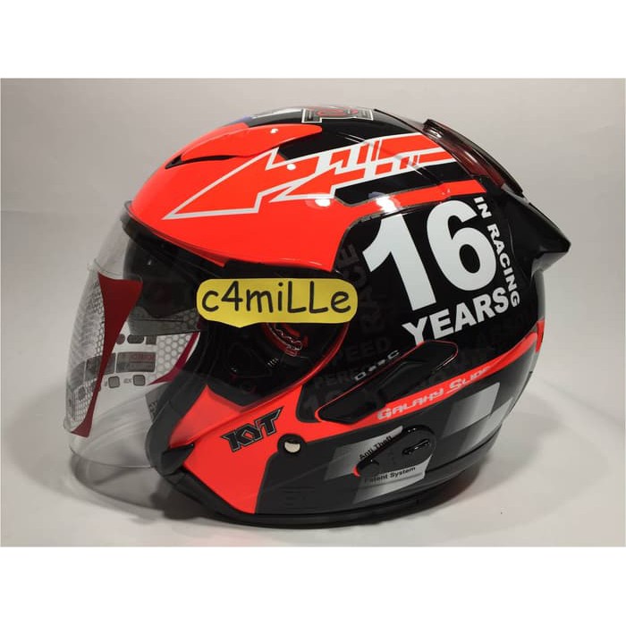 HELM KYT GALAXY SLIDE MOTIF ASSEN HALF FACE DOUBLE VISOR HALF FACE