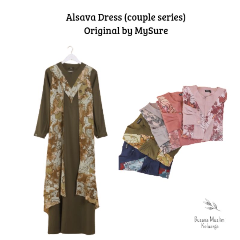 Alsava dress couple series, gamis terbaru, gamis muslim, gamis terlaris