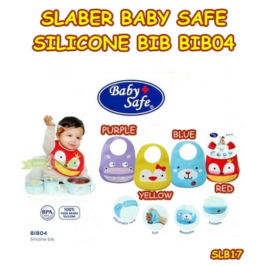 SLB17 CELEMEK BAYI SLABER BABY SAFE SILICONE BIB BIB04