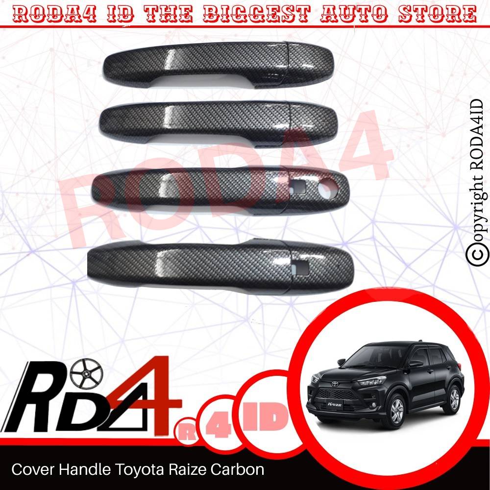 Cover Handle Raize Rocky 2021 Gagang Pintu Mobil Carbon