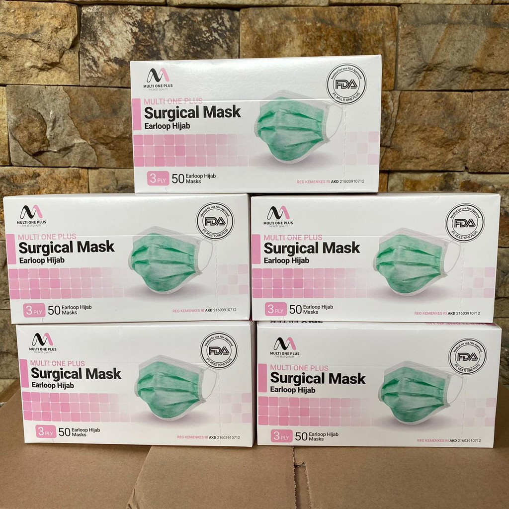 Multi One Plus - Masker Medis Surgical Mask 3ply isi 50