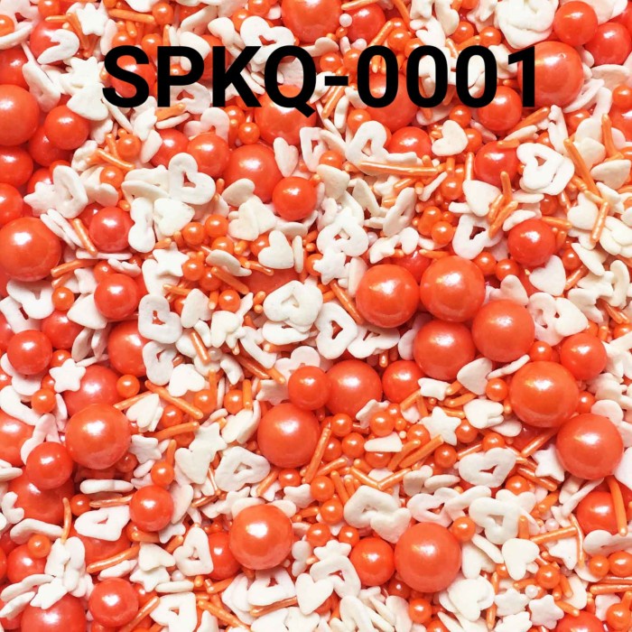 

SPKQ-0001 SPRINKLES SPRINKLE SPRINKEL 250GR HATI MESES ORANGE EKSKLUSIF