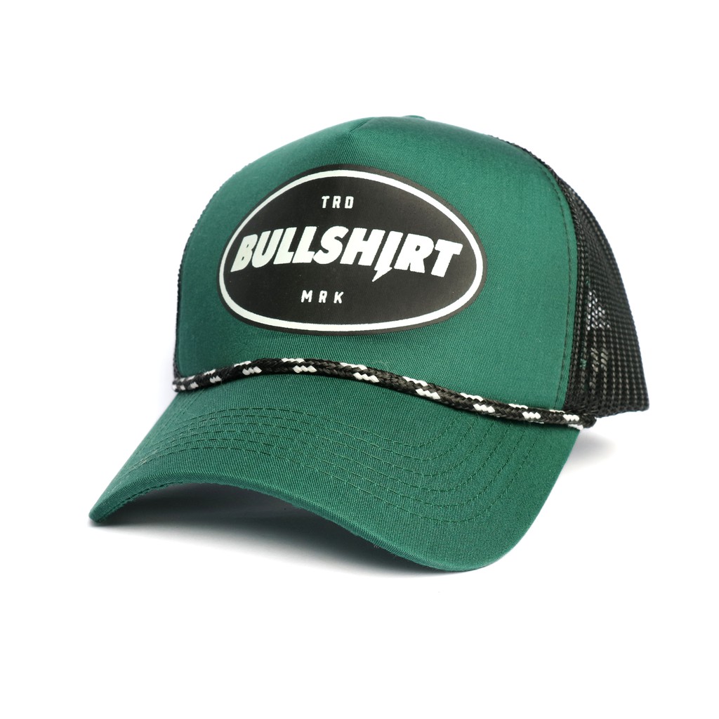 Bullshirt Trucker Hat | Topi Trucker Jaring Nilon High Quality Original Distro | Truker Hijau