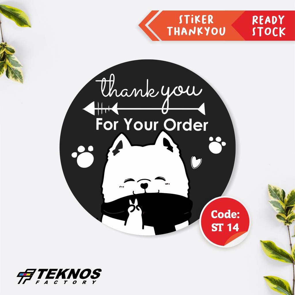 

[75 PCS] STIKER LABEL THANK YOU FOR YOUR ORDER ST 14 TERMURAH