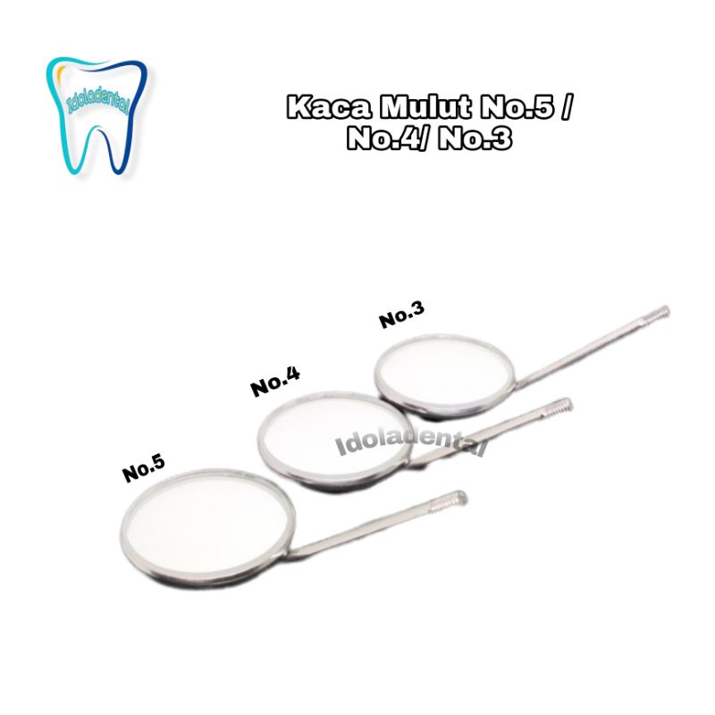 Dental Kaca Mulut Mirror No. 5/4/3