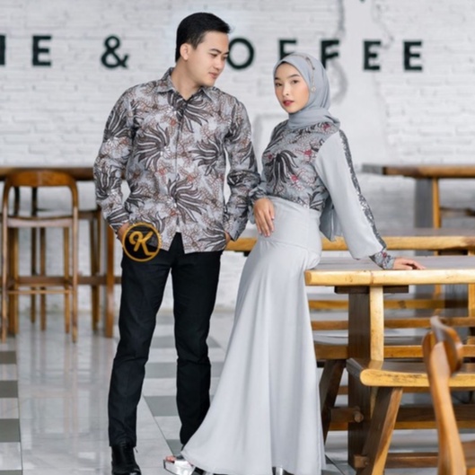 Maura Couple - Sania Ruffle Batik Couple Ori Ndoro Jowi Garansi Termurah Shopee - BATIK MODERN SOLO