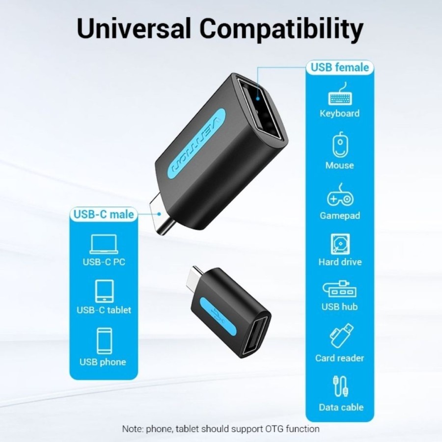 Vention Adapter OTG USB Type C to USB 3.0 Female CDU