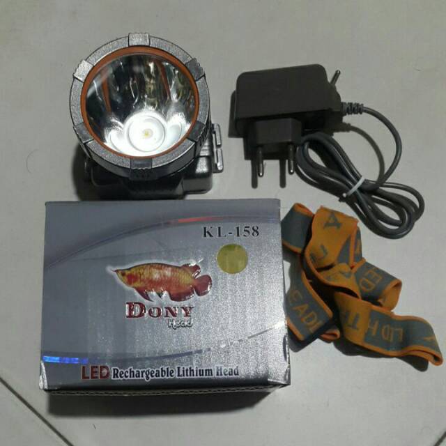 Senter Kepala Cas Dony KL-158 Rechargeable Lithium Head LED