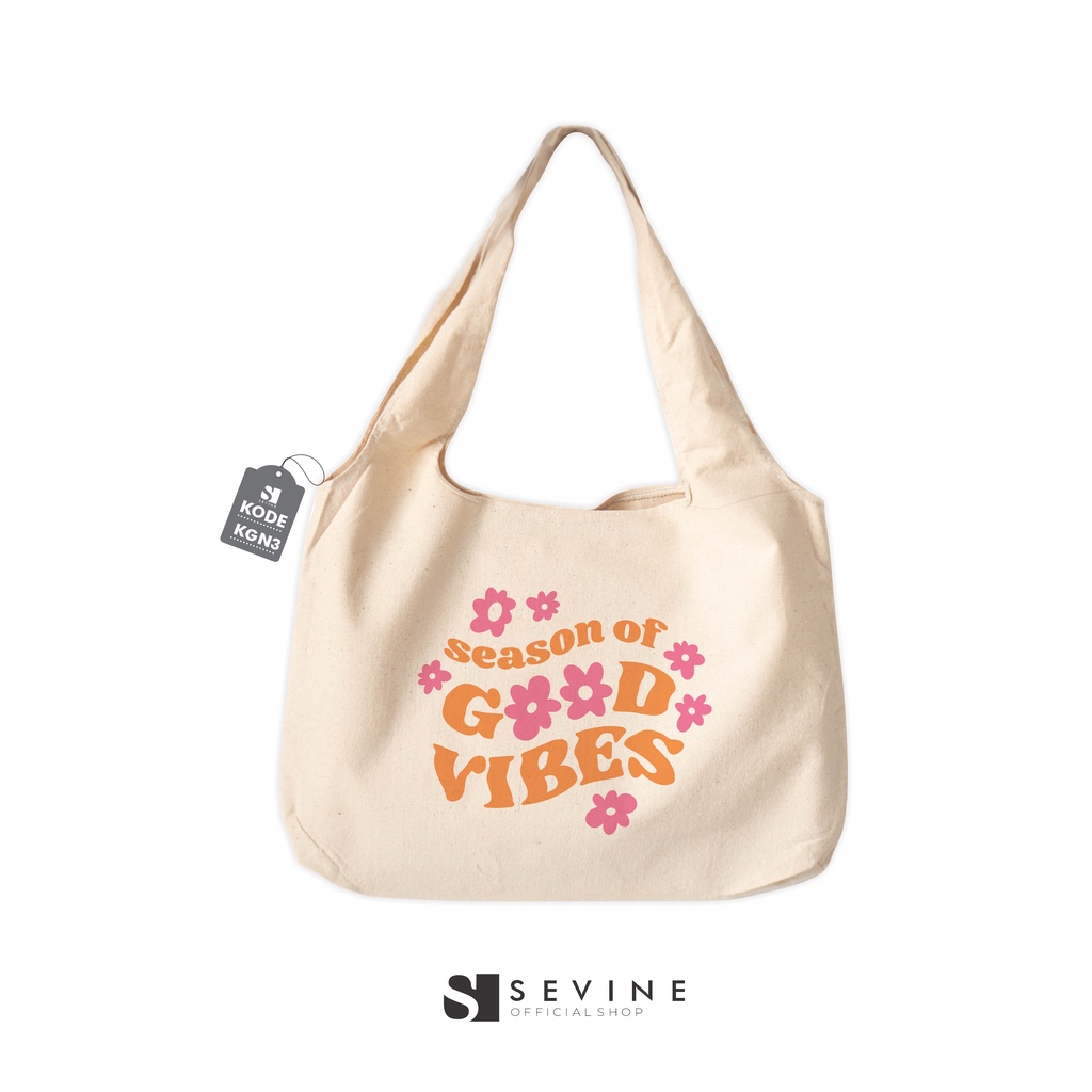 Sevine Tote bag Kanvas Bonnie Tas Wanita Totebag Kuliah Laptop Quotes Vintage Danish Pastel Groovy Retro Motivation Aesthetic - KGN