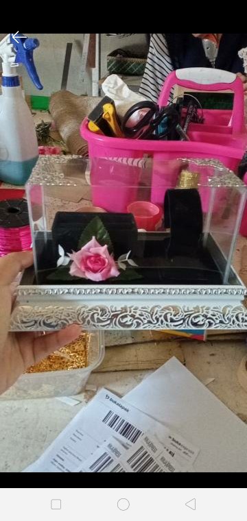 Kotak Cincin Gelang Frame Tutup Mika Untuk Seserahan/ Lamaran Fcg