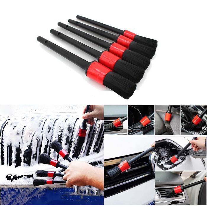 Kuas Auto Detailing Brush Set 5 Pcs Interior Eksterior Mobil Halus