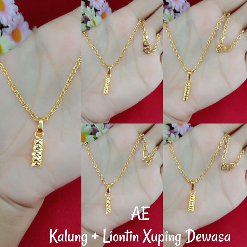KALUNG BAMBU MINI LAPIS EMAS 18K