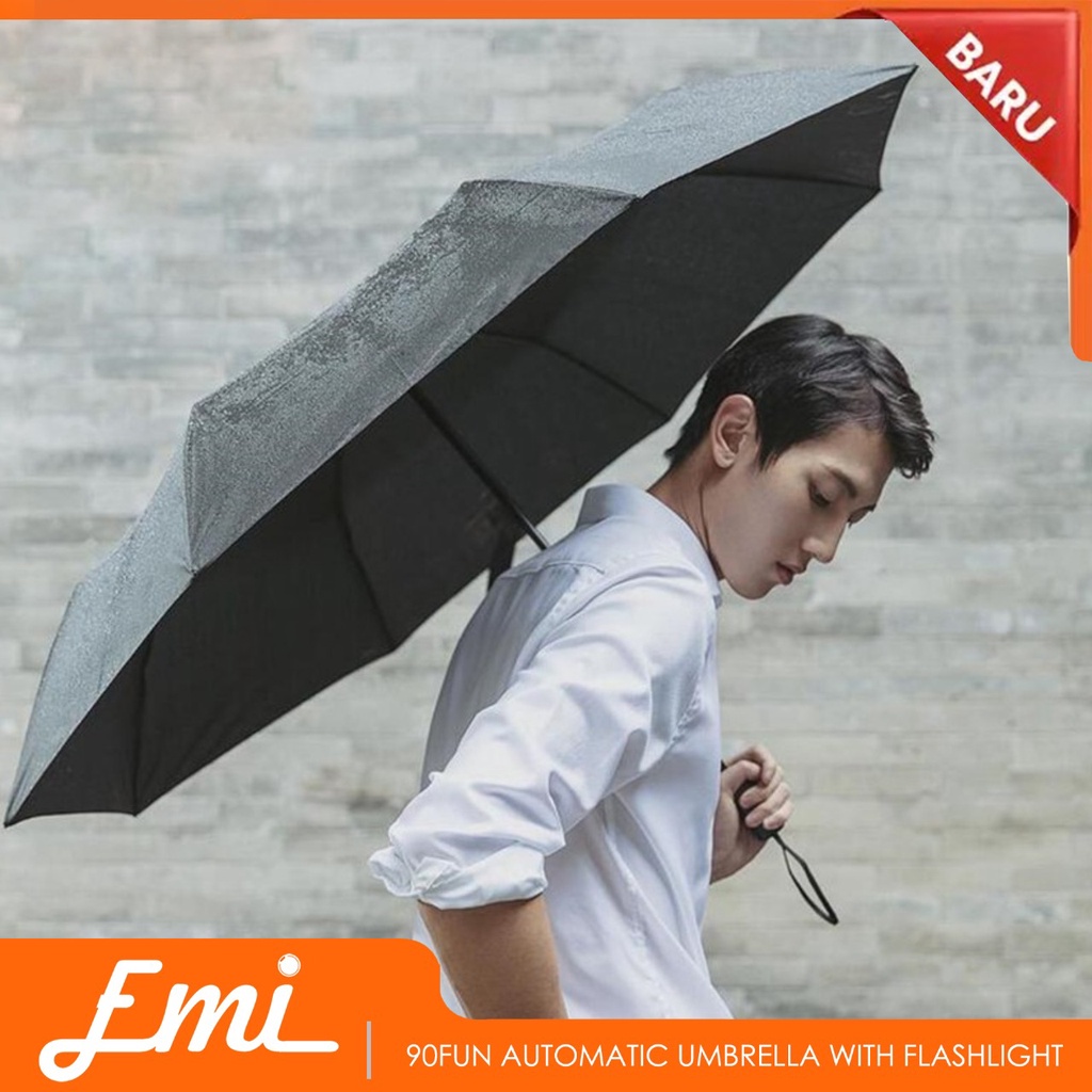 Mijia 90Fun Automatic Umbrella Fold Payung lipat Otomatis - Hitam