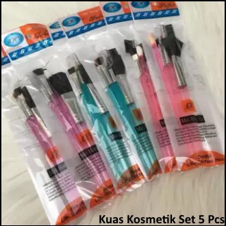 Kuas Kosmetik Set Isi 5 Model Kuas Kuas Make Up Set. kuas kosmetik set 5 pcs.kuas makeup set 5pcs