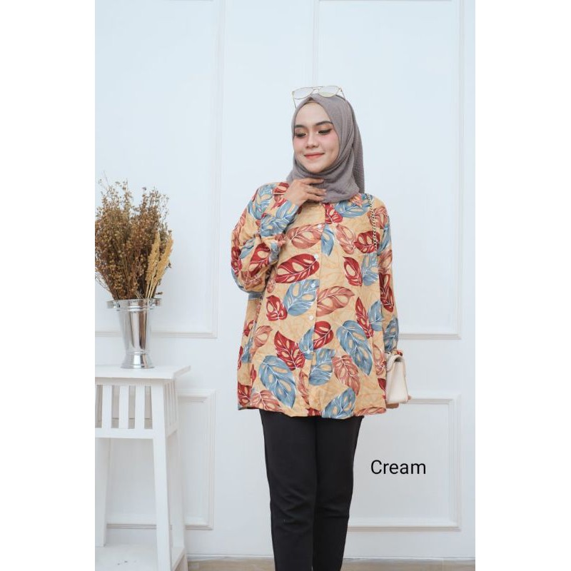 PROMO ATASAN/KEMEJA/BLOUSE MOTIF RAYON VISCOSE JUMBO LD 110 DAN 120