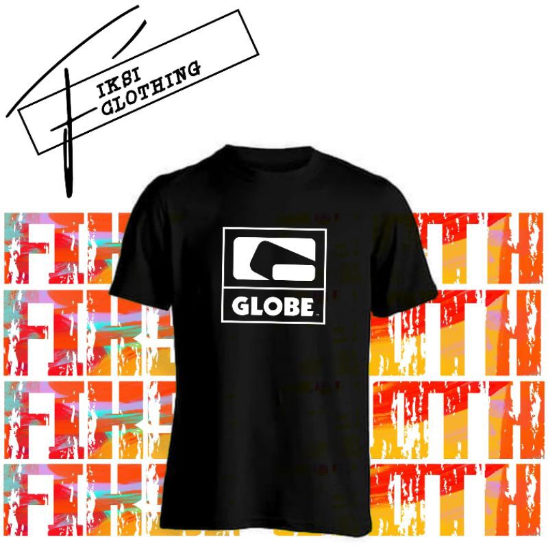 Tshirt Baju Kaos Keren Globe Logo - Fiksi Clothing