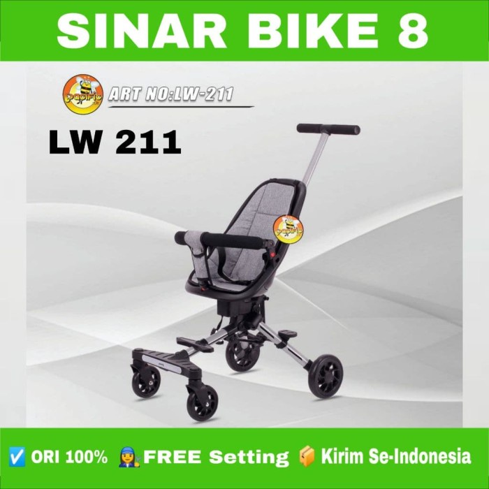 Kereta Dorong Anak Bayi Baby Stoller PACIFIC LW 211 Kursi Bisa di Putar