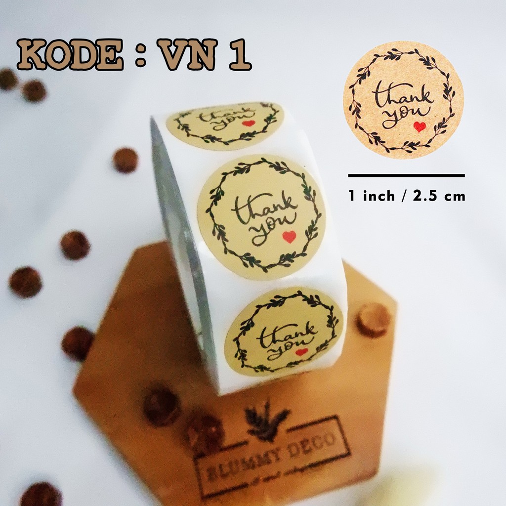 [Vintage] Stiker Thank You Stiker Packing Stiker Terima Kasih Stiker Segel Packaging-VN 1