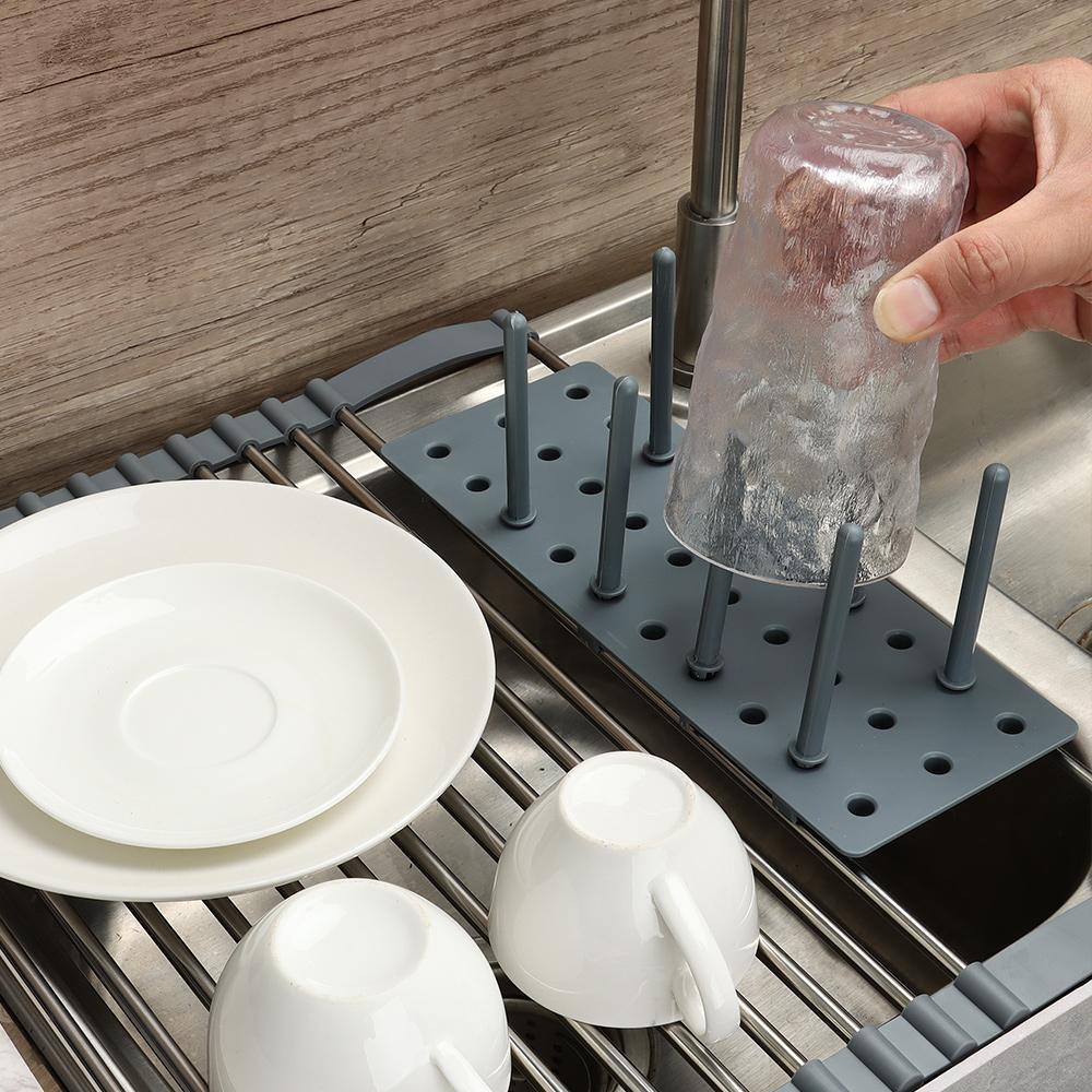 Rak Keranjang Pengering Buah / Sayuran Model Lipat Bahan Stainless Steel
