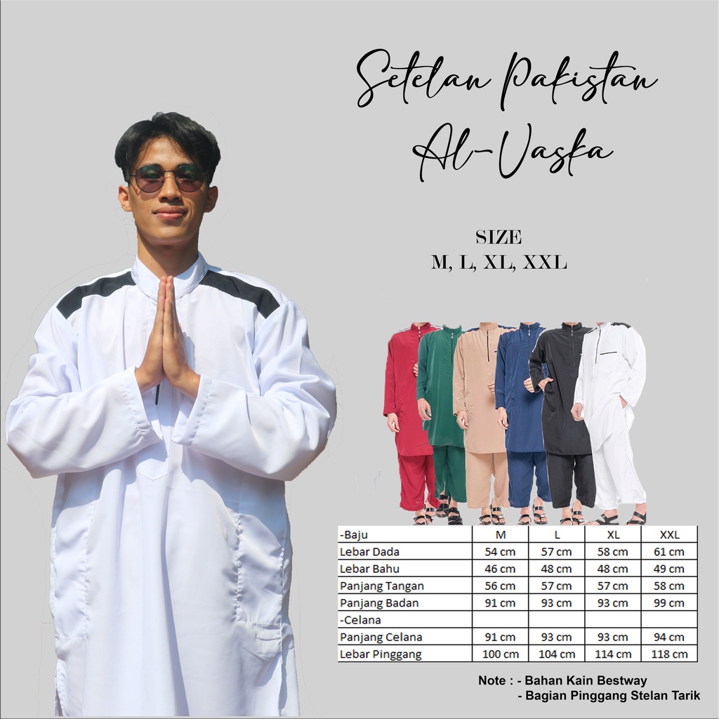 SETELAN KOKO PRIA, Koko Pakistan, Setelan pria dewasa / remaja
