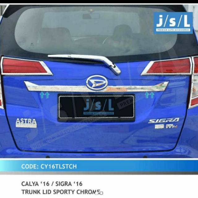 Trunk lid  Calya Sigra 2016 2017 2018 sporty chrome list bagasi belakang model setengah