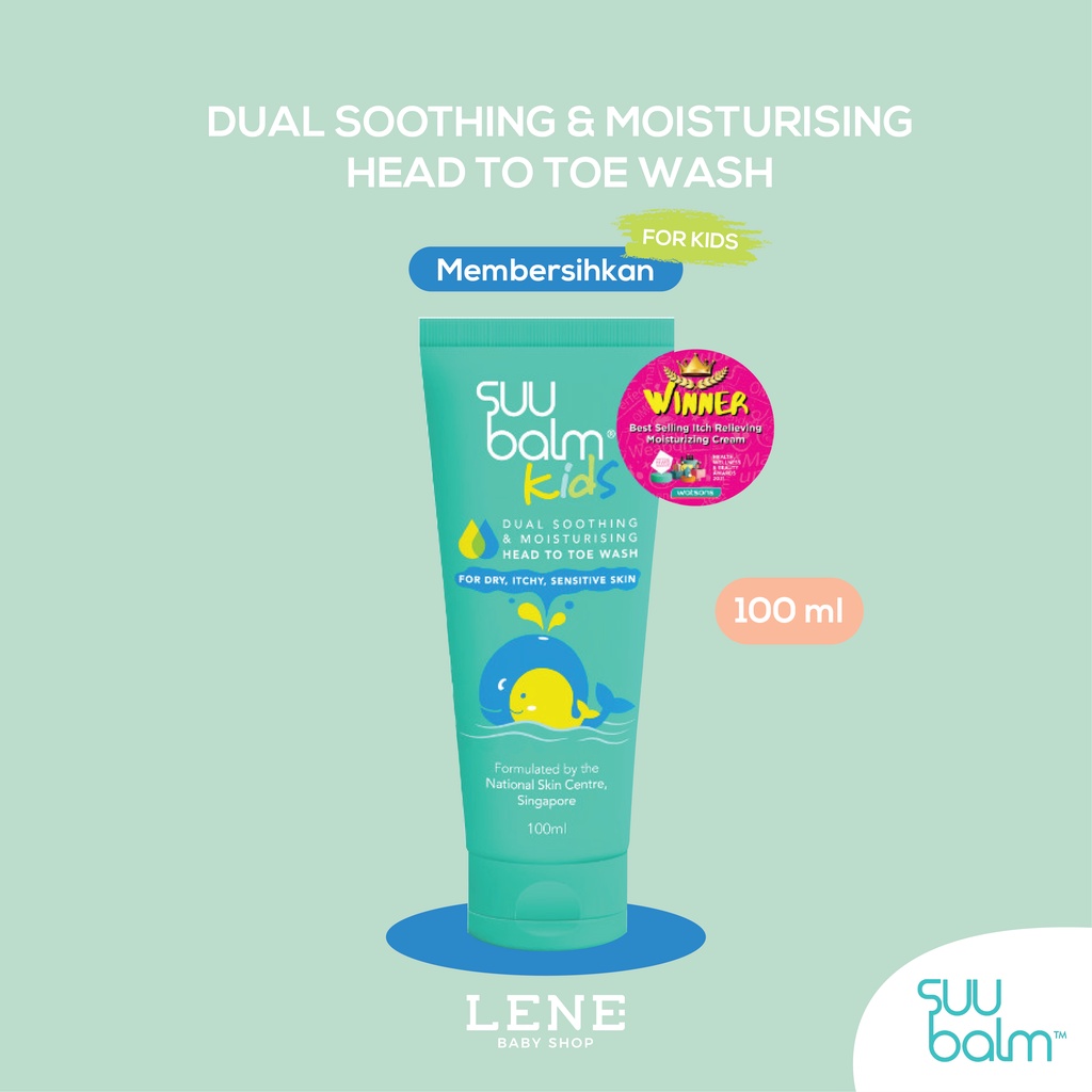 Suu Balm Kids Dual Soothing &amp; Moisturising Head to Toe Wash 100ML