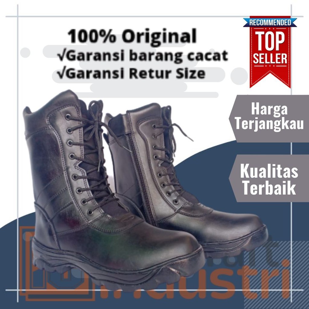 Sepatu PDL MOXXER TNI AD Polri Security Satpam &amp; Banser Sepatu Kerja Satpam TNI Polri Polisi Pria Dinas Lapangan
