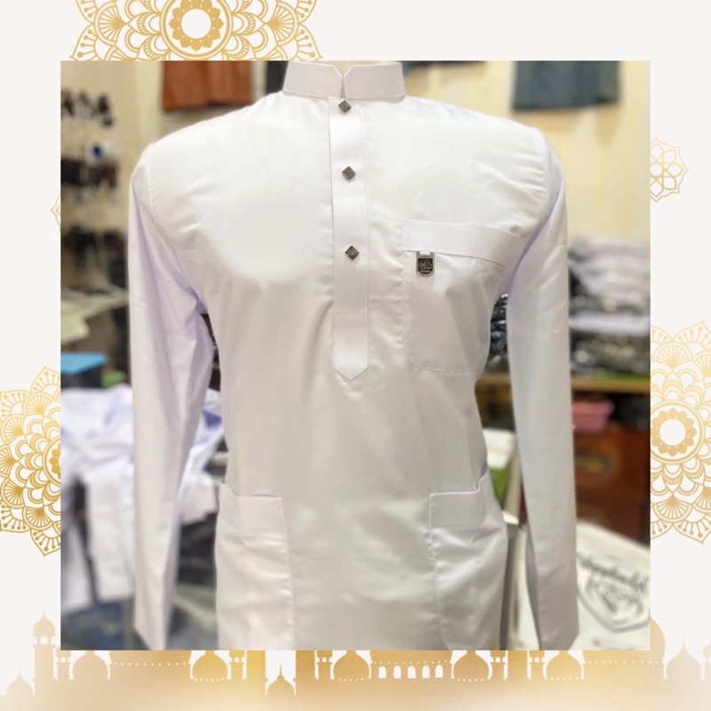 baju koko al-madani moslem wear model Sanghai baju muslim al-madani model Sanghai atasan pria al-mad