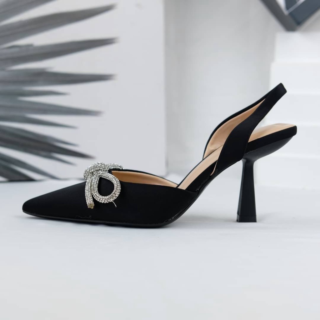 [7.7 Boombastis Sale⚡] - SEPATU WANITA SLING BACK HIGH HEELS ZS437 PREMIUM IMPORT