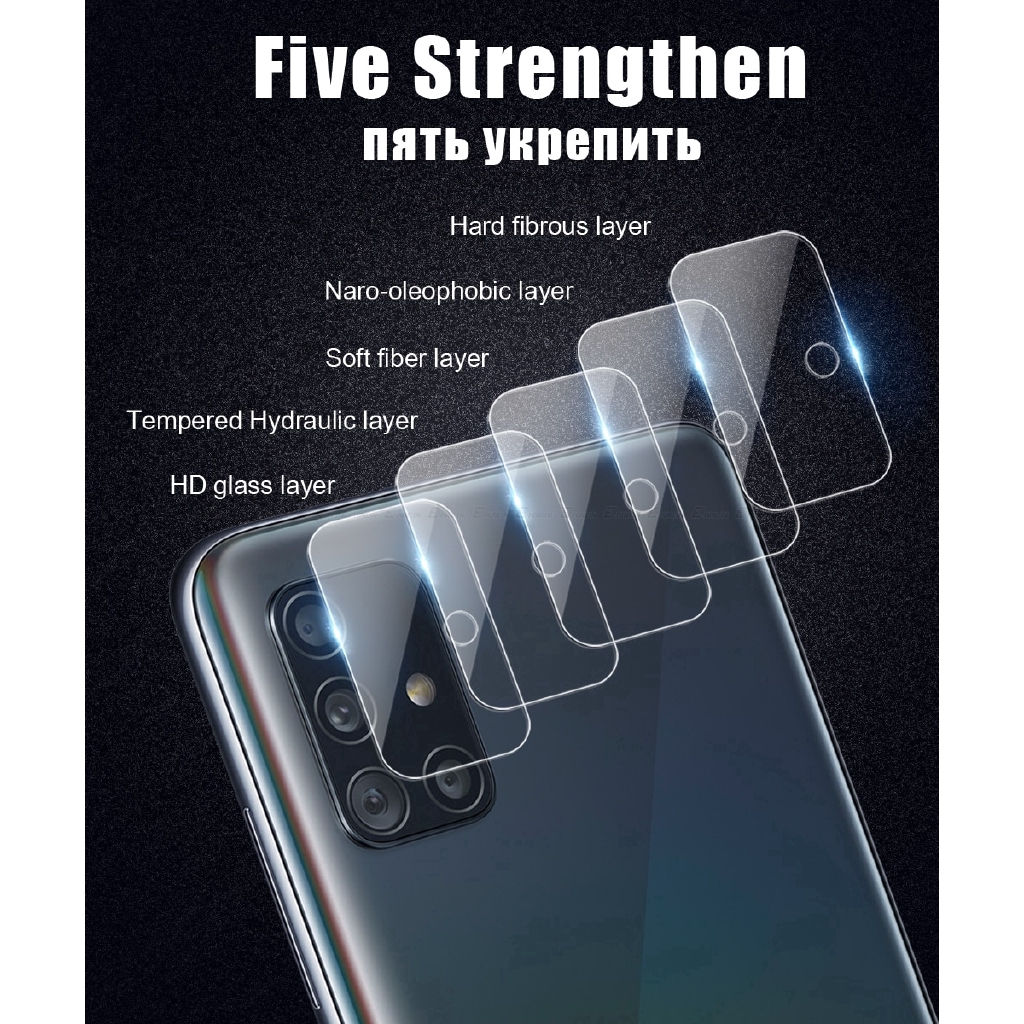 Pelindung Layar Belakang Lensa Kamera Belakang HD untuk Samsung Galaxy A02S A12 A11 A51 A71 A50 A30S Note 20 S21 S20 FE Ultra Note 10 Lite S10 Lite