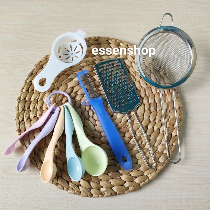 SET Alat masak MPASI saringan parutan keju peeler buah pengupas buah sendok takar