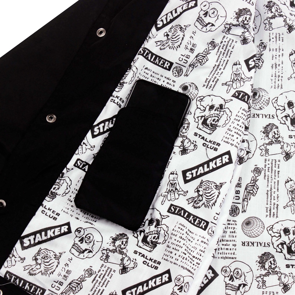 Stalker Jacket Coach - Nobble Deeds Hitam-6
